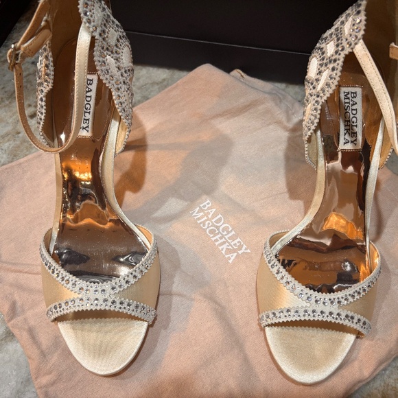 Badgley Mischka✨ Brand New Wedding Shoes – Never Worn, Diamond Embellished ✨ - Picture 4 of 7